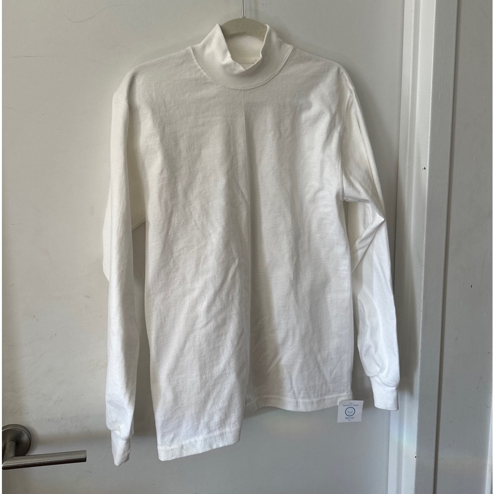 CAMBER LONG SLEEVE Mock Turtleneck TEE shirt White